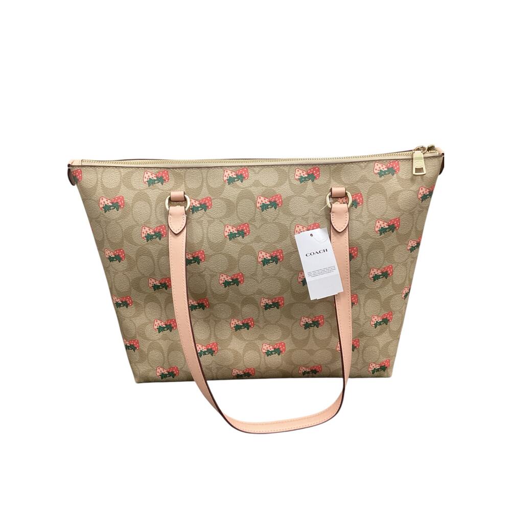 NWT Coach Tote Women’s 1Size LargeGalleryTote SignatureCanvasPrint Strawberries - Picture 2 of 10
